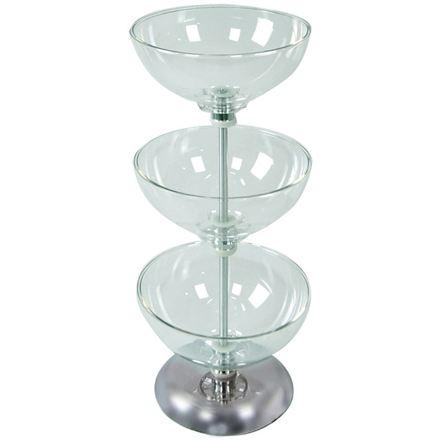 AZAR INTERNATIONAL INC 720310 Azar Displays 3-Tier Bowl Display, 25-1/2inH x 10inW x 10inD, Clear AZAR INTERNATIONAL INC 720310 Azar Displays 3-Tier Bowl Display, 25-1/2inH x 10inW x 10inD, Clear