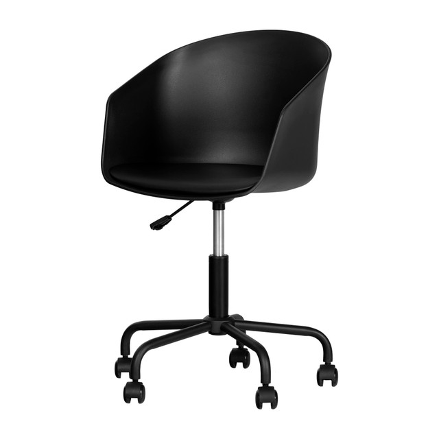 SOUTH SHORE IND LTD South Shore 13774  Flam Plastic Mid-Back Swivel Chair, Black