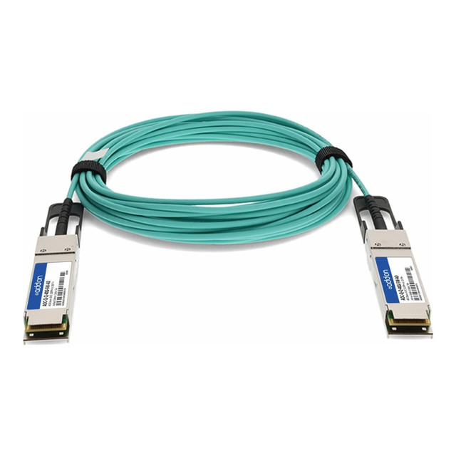 ADD-ON COMPUTER PERIPHERALS, INC. AOC-Q-Q-40G-5M-AO AddOn 5m Arista Compatible QSFP+ AOC - Ethernet 40GBase-AOC cable - QSFP+ (M) to QSFP+ (M) - 5 m - fiber optic - active ADD-ON COMPUTER PERIPHERALS, INC. AOC-Q-Q-40G-5M-AO AddOn 5m Arista Compatible QSFP+ AOC - Ethernet 40GBase-AOC cable - QSFP+ (M) to QSFP+ (M) - 5 m - fiber optic - active