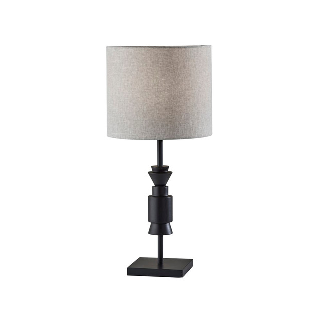 ADESSO INC Adesso 4048-01  Elton Table Lamp, 28inH, Black Base/Light Gray/White Shade