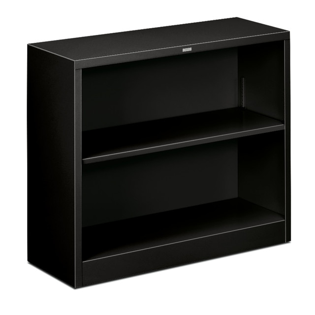 HNI CORPORATION S30ABC-P HON Brigade Steel Modular Shelving Bookcase, 2 Shelves, 29inH x 34-1/2inW x 12-5/8inD, Black HNI CORPORATION S30ABC-P HON Brigade Steel Modular Shelving Bookcase, 2 Shelves, 29inH x 34-1/2inW x 12-5/8inD, Black