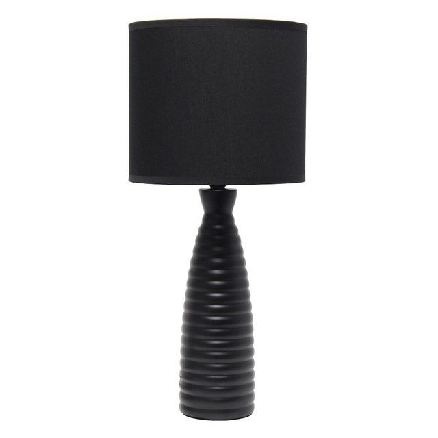 ALL THE RAGES INC Simple Designs LT2076-BLK  Alsace Bottle Table Lamp, 20-1/4inH, Black