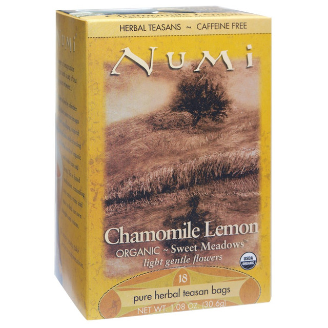 NUMI, INC. 10150 Numi Organic Chamomile Lemon Herbal Tea, Box Of 18 NUMI, INC. 10150 Numi Organic Chamomile Lemon Herbal Tea, Box Of 18