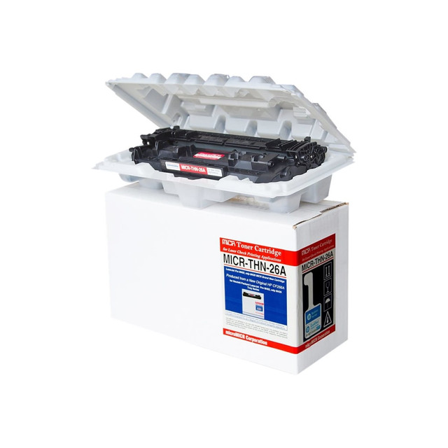 Compatible Troy Systems models: M402n Micr, M426MFP Micr.  .    Also compatible with matching Troy Series printer  For laser check printing applications  MICR ink for security purposes  For use with HP LaserJet Pro M402, MFP 426  Remanufactured - made from quality recovered cartridges, helping you save resources, reduce waste and potentially save money.  Recycling solution - designed to encourage recycling, helping you divert materials from landfill.