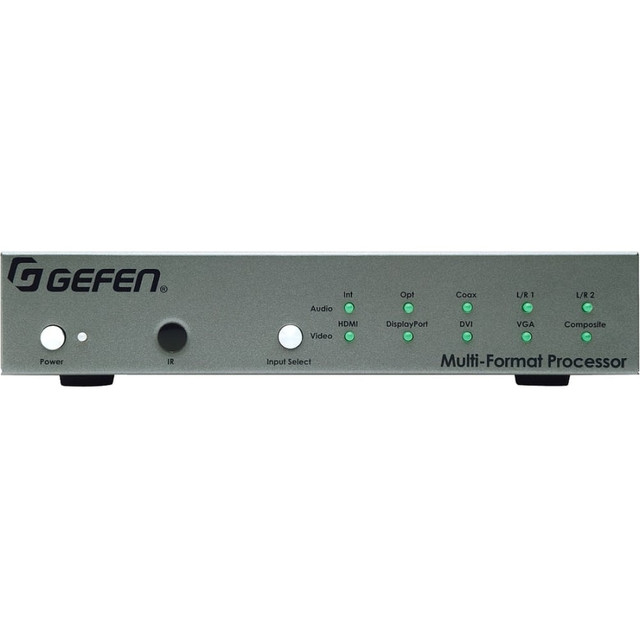 GEFEN LLC Gefen EXT-MFP  Multi-Format Processor (EXT-MFP) - Functions: Video Processing, Video Scaling - 1920 x 1080 - VGA - DVI - DisplayPort - USB - Audio Line In - Audio Line Out - 1 Pack - PC, Mac - Rack-mountable