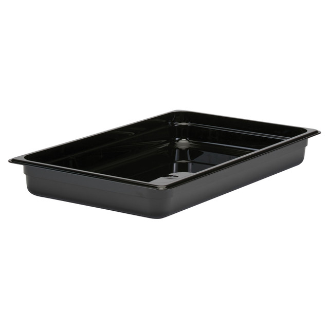 CAMBRO MFG. CO. Cambro 12CW110  Camwear GN 1/1 Size 2in Food Pans, 2inH x 12-3/4inW x 20-7/8inD, Black, Set Of 6 Pans