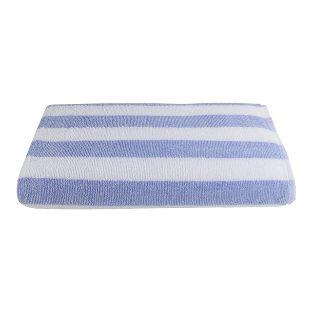 1888 MILLS, LLC S198-U-PBS-1-FT20 1888 Mills Fibertone Pool Towels, Stripes, Blue, Set Of 48 Towels