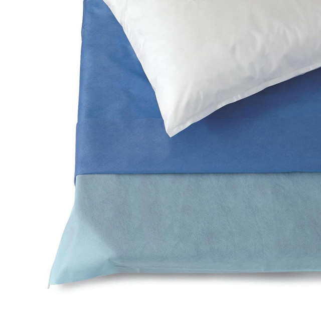 MEDLINE INDUSTRIES, INC. NON37250 Medline Multilayer Disposable Stretcher Sheet Sets, Blue, Case Of 24 MEDLINE INDUSTRIES, INC. NON37250 Medline Multilayer Disposable Stretcher Sheet Sets, Blue, Case Of 24
