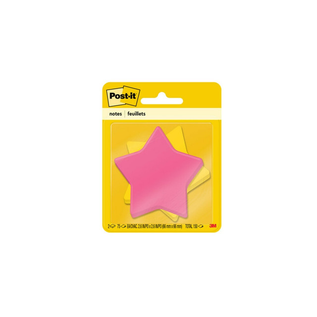 3M CO 7350-STR Post-it Notes, Super Sticky Star Shape, 3in x 3in, Assorted Colors, Pack Of 2 Pads 3M CO 7350-STR Post-it Notes, Super Sticky Star Shape, 3in x 3in, Assorted Colors, Pack Of 2 Pads
