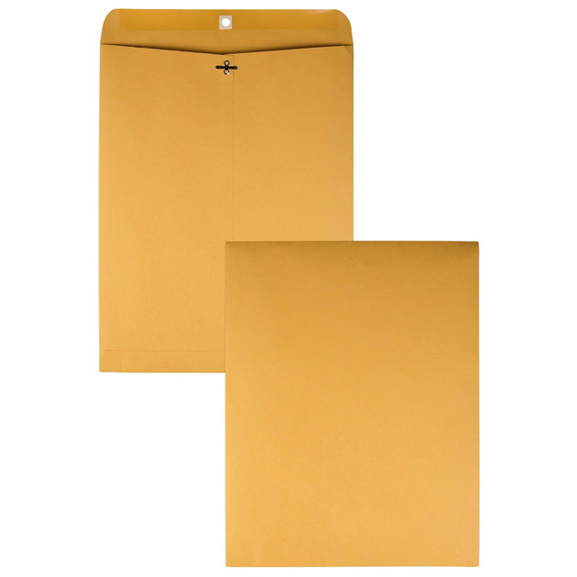 QUALITY PARK PRODUCTS 37810 Quality Park 12in x 15 1/2in Envelopes, Claps Closure, Brown, Box Of 100