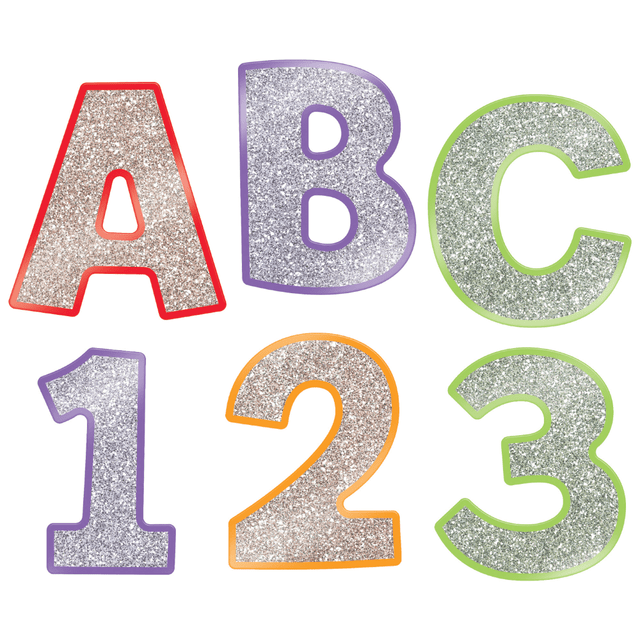 CARSON-DELLOSA PUBLISHING LLC Carson-Dellosa 130084  Sparkle And Shine Glitter EZ Letters, Colorful, Pack Of 219