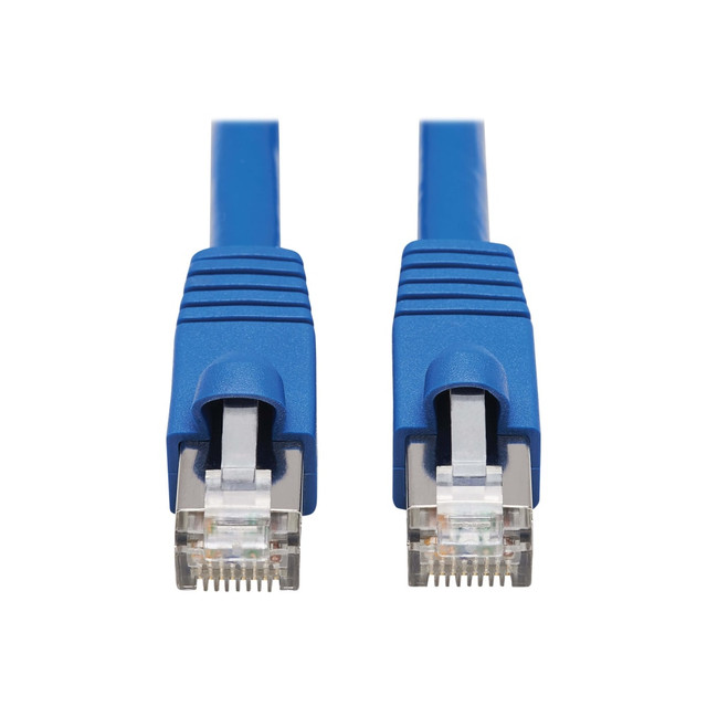 TRIPP LITE N261P-010-BL  Cat6a Patch Cable F/UTP Snagless w/ PoE 10G CMR-LP Blue M/M 10ft - First End: 1 x RJ-45 Male Network - Second End: 1 x RJ-45 Male Network - 1.25 GB/s - Patch Cable - Shielding - Gold Plated Contact - Blue