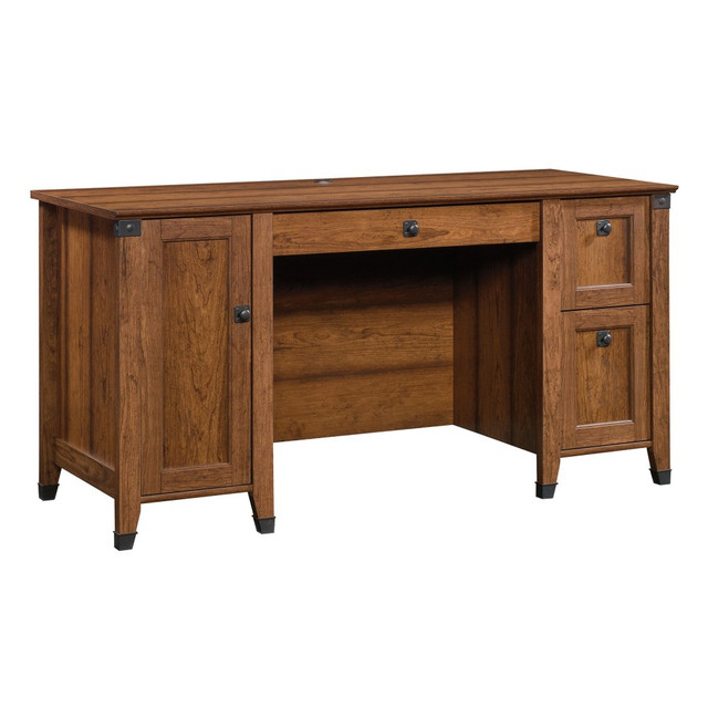 SAUDER WOODWORKING CO. 422032 Sauder Carson Forge 60inW Computer Desk, Washington Cherry