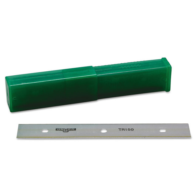 UNGER TR15 ErgoTec Glass Scraper Replacement Blades, 6" Double-Edge, 25/Pack