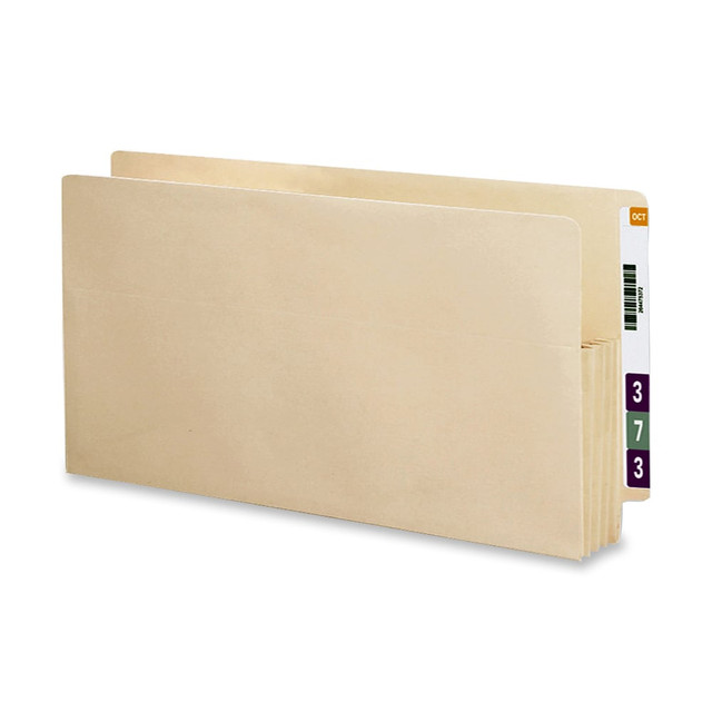Smead SMD75124  End-Tab File Pockets, Letter Size (8 1/2in x 11in), 3 1/2in Expansion, Manila, Box Of 25