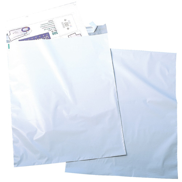 QUALITY PARK PRODUCTS 45235 Quality Park Redi-Strip Jumbo Poly Envelopes, 14in x 19in, White, Box Of 100