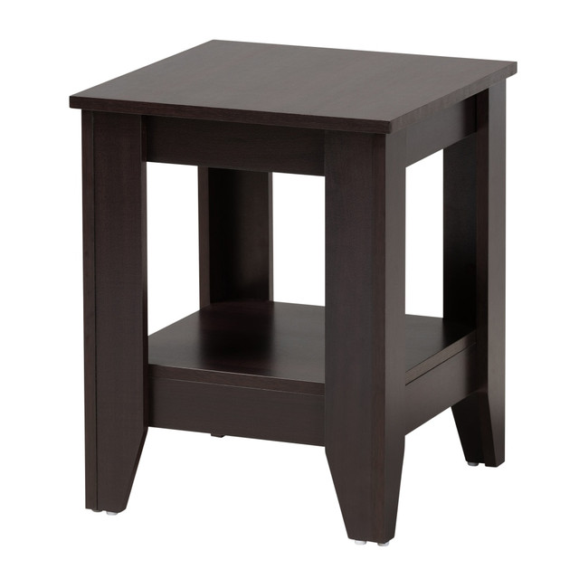 WHOLESALE INTERIORS, INC. 2721-9867 Baxton Studio Modern Contemporary End Table, 19-3/4inH x 15-3/4inW x 15-3/4inD, Dark Brown WHOLESALE INTERIORS, INC. 2721-9867 Baxton Studio Modern Contemporary End Table, 19-3/4inH x 15-3/4inW x 15-3/4inD, Dark Brown