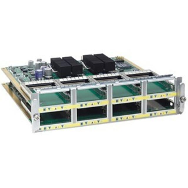 CISCO WS-X4908-10GE-RF  8-port (2:1) 10 Gigabit Ethernet (X2) half-card - Expansion module - 10 GigE - 10GBase-X - 8 ports - refurbished