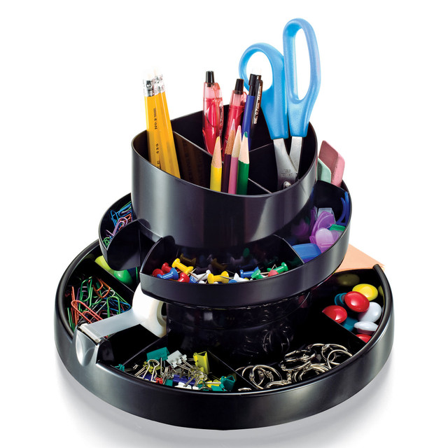 OFFICEMATE INTERNATIONAL CORP. 10417 Office Depot Brand 30% Recycled Deluxe Rotary Organizer, Black OFFICEMATE INTERNATIONAL CORP. 10417 Office Depot Brand 30% Recycled Deluxe Rotary Organizer, Black