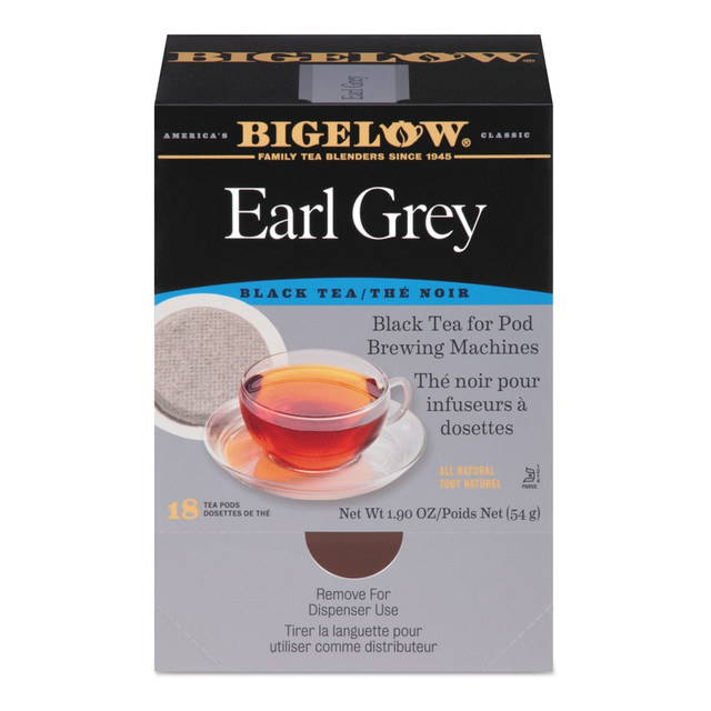 KAL KAN FOODS INC. RCB08906 Bigelow Earl Grey Tea Single-Serve Pods, 1.9 Oz, Box Of 18 KAL KAN FOODS INC. RCB08906 Bigelow Earl Grey Tea Single-Serve Pods, 1.9 Oz, Box Of 18