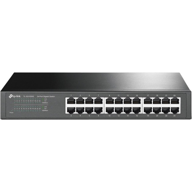 TP LINK TP-LINK TL-SG1024S  TL-SG1024S - 24-Port Gigabit Desktop/Rackmount Ethernet Switch - Plug & Play - Shielded Ports - Sturdy Metal - Fanless Quiet - Traffic Optimization - Unmanaged