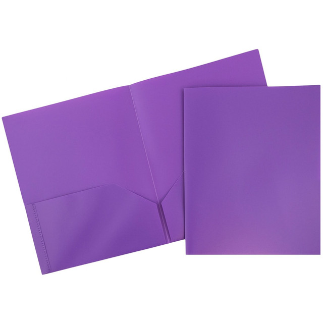 JAM PAPER AND ENVELOPE 382EPUD JAM Paper Plastic 2-Pocket POP Folders, 9 1/2in x 11 1/2in, Purple, Pack Of 6 JAM PAPER AND ENVELOPE 382EPUD JAM Paper Plastic 2-Pocket POP Folders, 9 1/2in x 11 1/2in, Purple, Pack Of 6
