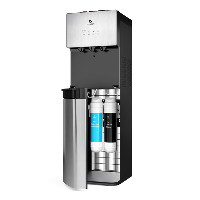 BHRS GROUP LLC A5BOTTLELESS Avalon Self Cleaning Bottleless Water Cooler Water Dispenser - 3 Temperature Settings - Hot, Cold & Room Water, Durable Stainless Steel Cabinet, NSF Certified Filter- UL/Energy Star Approved