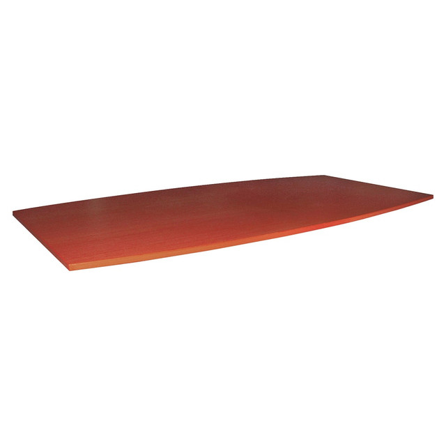 LORELL 69120  Essentials Conference Boat-Shaped Table Top, 2-Piece, 96inW, Cherry