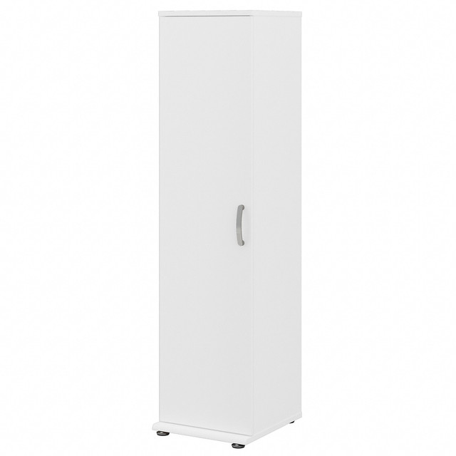 BUSH INDUSTRIES INC. UNS116WH Bush Business Furniture Universal Tall Narrow Storage Cabinet With Door And Shelves, White, Standard Delivery