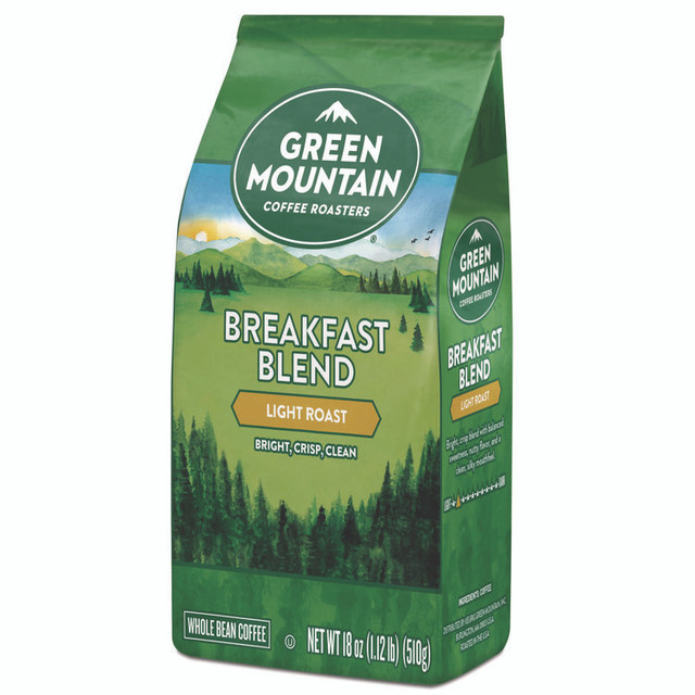 KEURIG DR PEPPER Green Mountain Coffee® 7567EA Breakfast Blend Whole Bean Coffee, 18 oz Bag