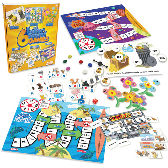 JUNIOR LEARNING, INC. Junior Learning JRL400  6 Letter Sound Games, Grades PreK-2