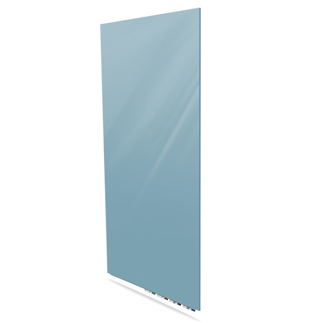 GHENT MANUFACTURING INC. ARIASM104DM Ghent Aria Low-Profile Magnetic Glass Whiteboard, 120in x 48in, Denim