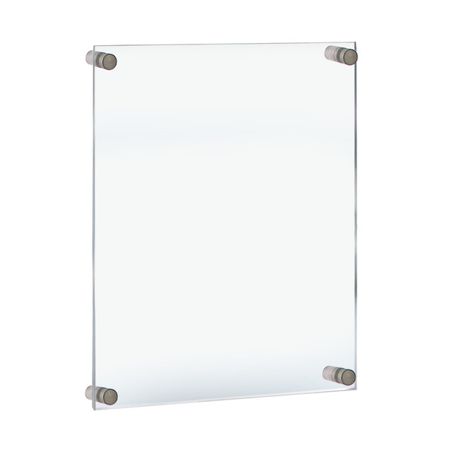 AZAR DISPLAYS 105524  Standoff Acrylic Sign Holder, 28inH x 22inW x 1/4inD, Clear