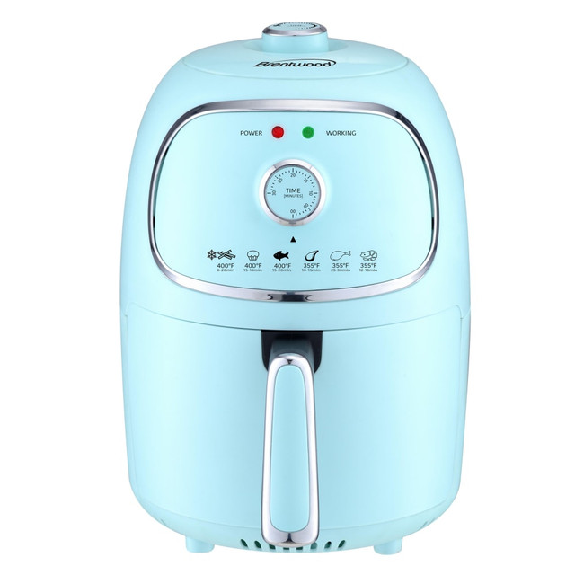 BRENTWOOD APPLIANCES, INC. AF-202BL Brentwood 2-Quart Electric Air Fryer, Blue BRENTWOOD APPLIANCES, INC. AF-202BL Brentwood 2-Quart Electric Air Fryer, Blue