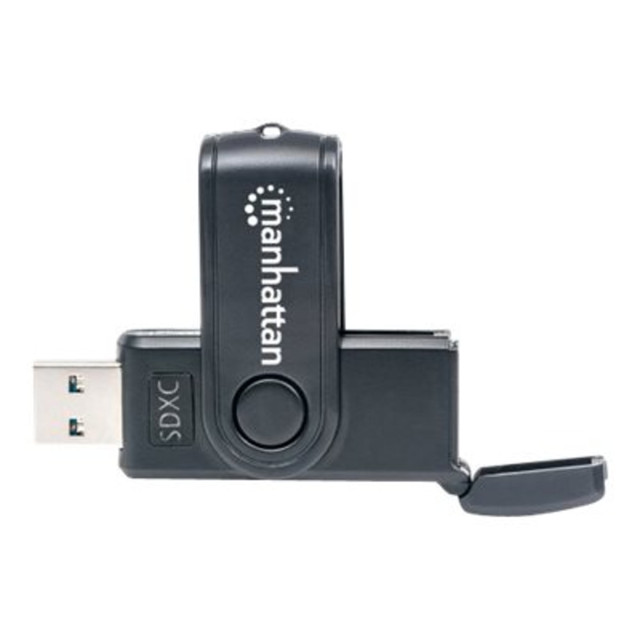 INTRACOM USA, INC. 101981 Manhattan USB-A Mini Multi-Card Reader/Writer, 5 Gbps (USB 3.2 Gen1 aka USB 3.0), 24-in-1, SuperSpeed USB, Windows or Mac, Black, Three Year Warranty, Blister - Card reader INTRACOM USA, INC. 101981 Manhattan USB-A Mini Multi-Card Reader/Writer, 5 Gbps (USB 3.2 Gen1 aka USB 3.0), 24-in-1, SuperSpeed USB, Windows or Mac, Black, Three Year Warranty, Blister - Card reader