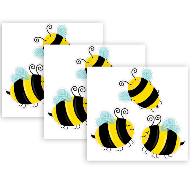 EDUCATORS RESOURCE CTP10625-3 Creative Teaching Press Designer Cut-Outs, 6in, Busy Bees, 36 Cut-Outs Per Pack, Set Of 3 Packs