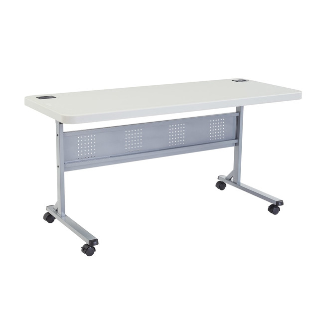 NATIONAL PUBLIC SEATING CORP BPFT-2460/1 National Public Seating Flip-N-Store Table, 29-1/2inH x 24inW x 60inD, Speckled Gray NATIONAL PUBLIC SEATING CORP BPFT-2460/1 National Public Seating Flip-N-Store Table, 29-1/2inH x 24inW x 60inD, Speckled Gray