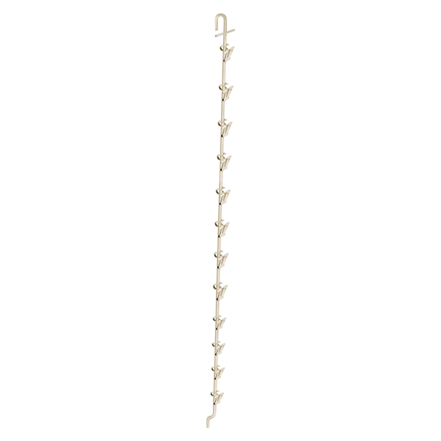 AZAR INTERNATIONAL INC 800300 Azar Displays 12-Station Metal Display Rods With Round Tops, 32-1/2in x 1/4in, Almond, Pack Of 10 Rods