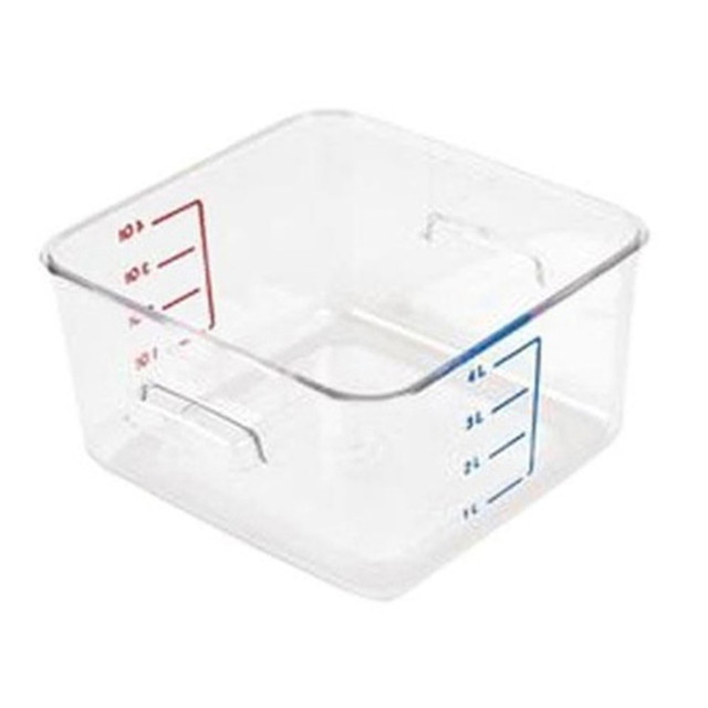 RUBBERMAID FG630400CLR  Food Storage Container, 4 Qt, Clear