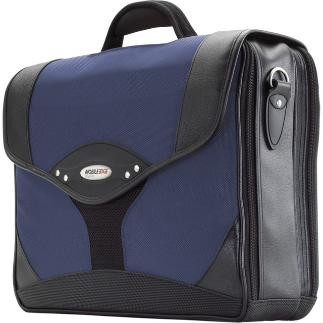 MOBILE EDGE LLC MEBCP3 Mobile Edge 15.4in Premium Briefcase - Top-loading - 15.4in Screen Support - 5in x 13in x 17in - Ballistic Nylon - Black, Navy