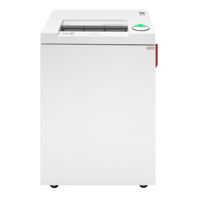 MBM CORPORATION IDEDSH0065H ideal 2445 Cros-Cut Commercia Paper Shredder, Made in Germany, Continuous Operation, 6 to 8 Sheet Feed Capacity, 9-Gallon Bin, Shreds Staples/Paper Clips/Credit Cards, P-5 Security MBM CORPORATION IDEDSH0065H ideal 2445 Cros-Cut Commercia Paper Shredder, Made in Germany, Continuous Operation, 6 to 8 Sheet Feed Capacity, 9-Gallon Bin, Shreds Staples/Paper Clips/Credit Cards, P-5 Security