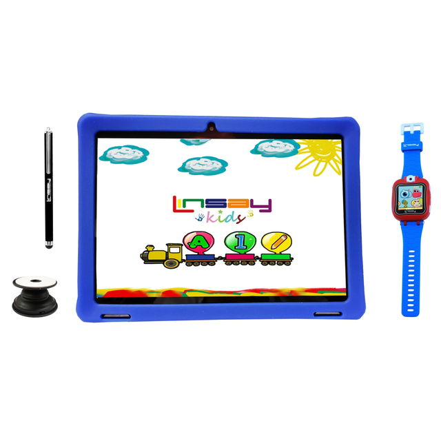 INFOLIST CORP. Linsay F10IPKBWBP  F10IPS Tablet, 10.1in Screen, 2GB Memory, 64GB Storage, Android 13, Kids Blue SW