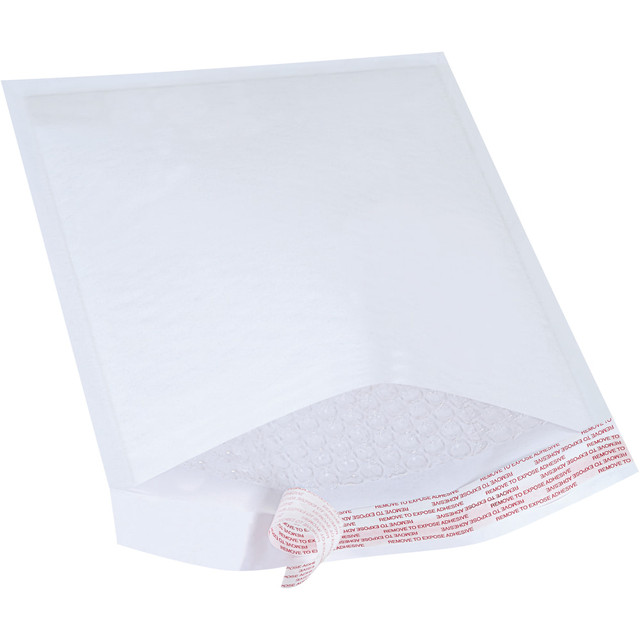 B O X MANAGEMENT, INC. Partners Brand B855WSS  White Self-Seal Bubble Mailers, #2, 8 1/2in x 12in, Pack Of 100