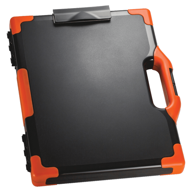 OFFICEMATE INTERNATIONAL CORP. 83326 Officemate OIC Carry-All Clipboard Box, 15 1/2inH x12 1/2inW x 2 1/4inD, Black/Orange OFFICEMATE INTERNATIONAL CORP. 83326 Officemate OIC Carry-All Clipboard Box, 15 1/2inH x12 1/2inW x 2 1/4inD, Black/Orange