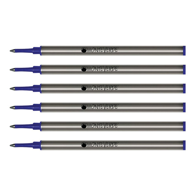 YAFA A PEN COMPANY W223BU Monteverde Rollerball Refills For Waterman Rollerball Pens, Fine Point, 0.5 mm, Blue, Pack Of 6 Refills YAFA A PEN COMPANY W223BU Monteverde Rollerball Refills For Waterman Rollerball Pens, Fine Point, 0.5 mm, Blue, Pack Of 6 Refills