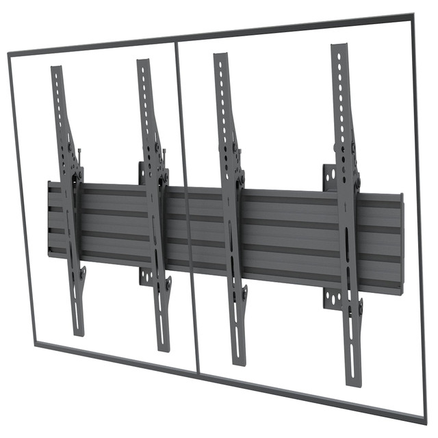 TRANSFORM PARTNERS LLC MI-20201 Mount-It! Dual-Screen Menu Board Wall Mount With Tilt, Black