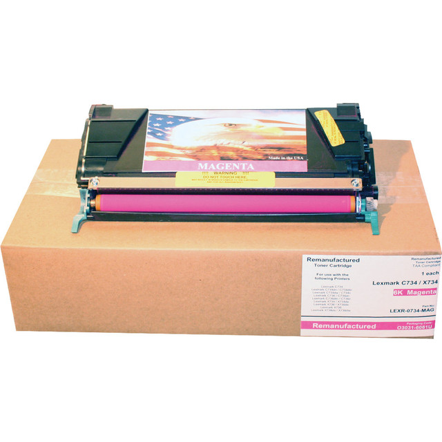 M&A GLOBAL CARTRIDGES LLC COM LEXC734A1MG MAG M&A Global Remanufactured Magenta Toner Cartridge Replacement For Lexmark C734A1MG, C734A1MG-CMA