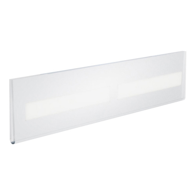 AZAR DISPLAYS 122011  Acrylic U-Frame Nameplate Sign Holders, 2-1/2inH x 11-1/2inW x 3/16inD, Clear, Pack Of 10 Sign Holders