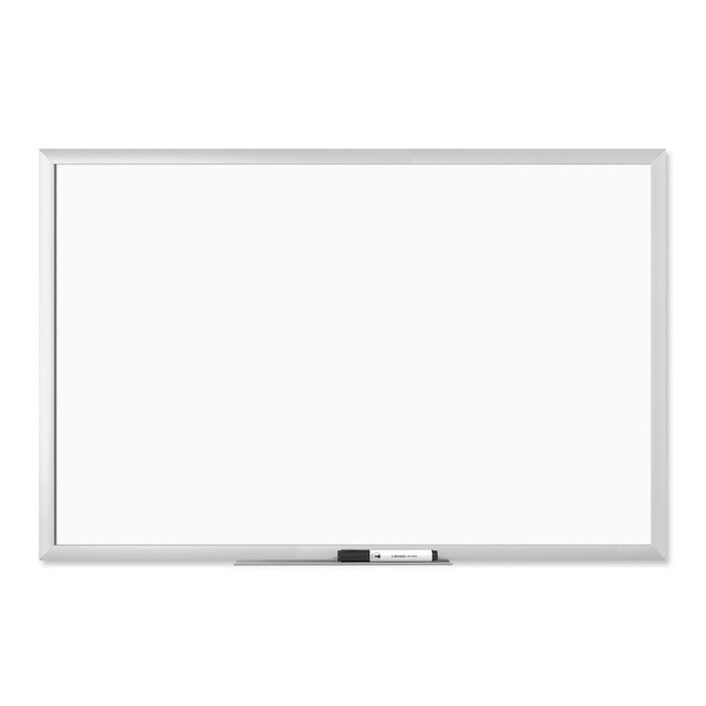 UBRANDS, LLC 031U00-01 U Brands Melamine Non-Magnetic Dry-Erase Board, 36in X 24in, Silver Aluminum Frame, Actual Size 35in X 23in (031U00-01)