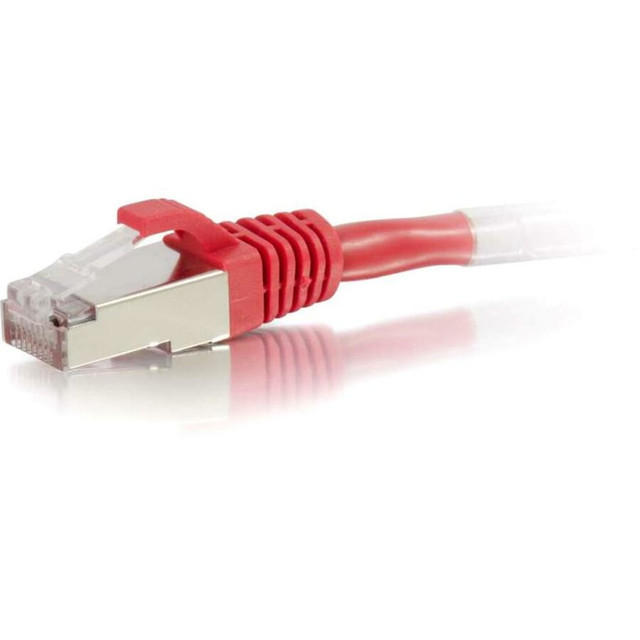 LASTAR INC. C2G 00844  3ft Cat6 Ethernet Cable - Snagless Shielded (STP) - Red - 3 ft Category 6 Network Cable for Network Device - First End: 1 x RJ-45 Male Network - Second End: 1 x RJ-45 Male Network - Patch Cable - Shielding - Gold, Nickel Plated